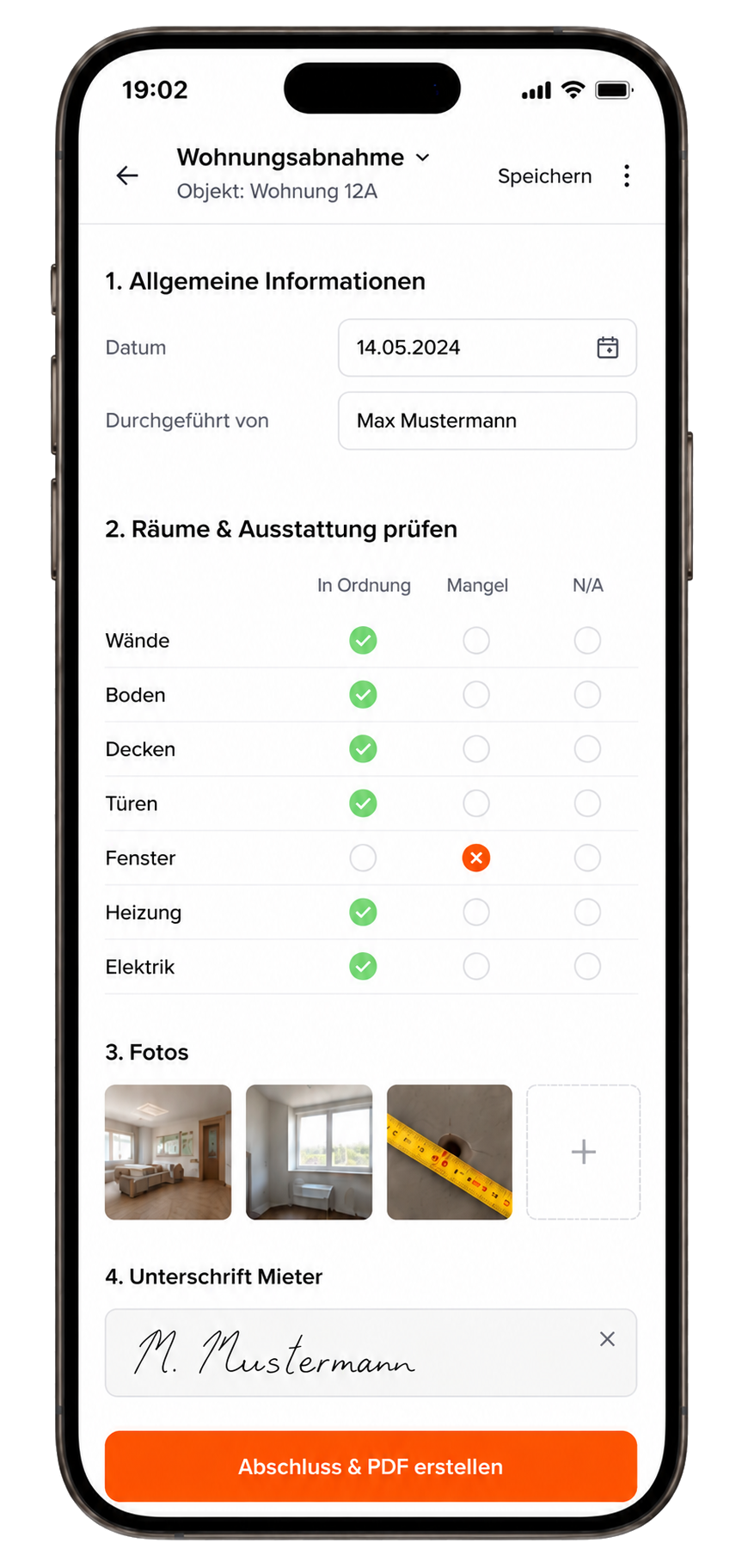App interface